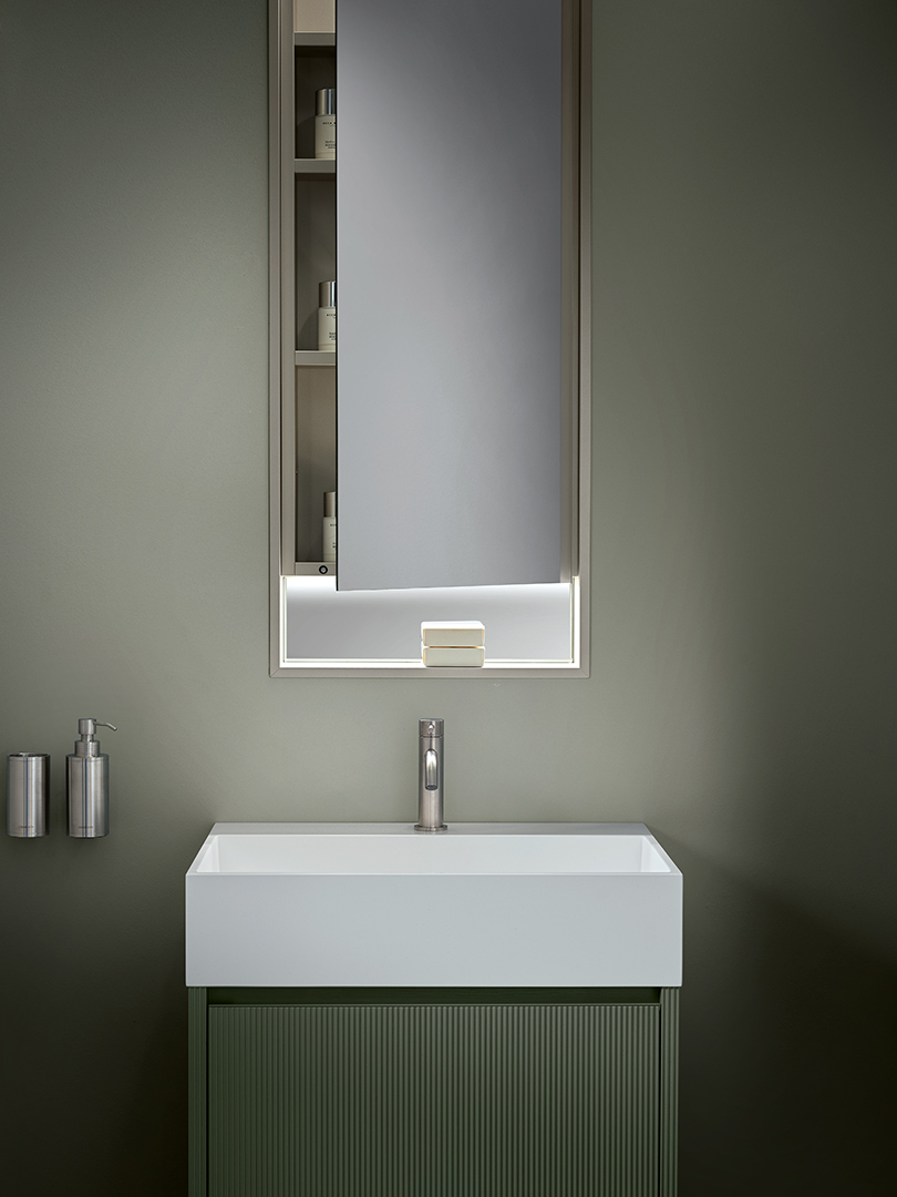 Meuble Casabath XS avec vasque blanche et miroir design
